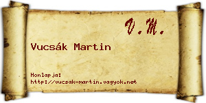 Vucsák Martin névjegykártya