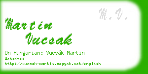 martin vucsak business card